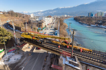Abtrag der Gleise Rauchmuehlbruecke 1 420x280 - Erneuerung Rauchmühlbrücke Innsbruck