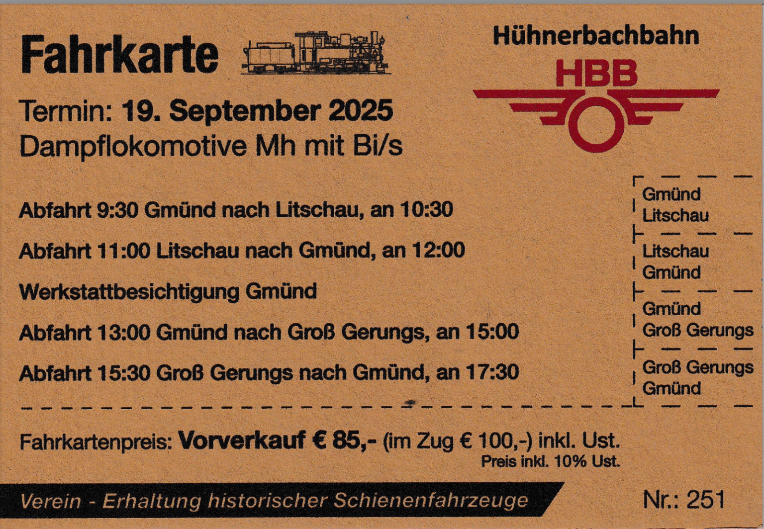 HBB Sonderfahrt Waldviertel